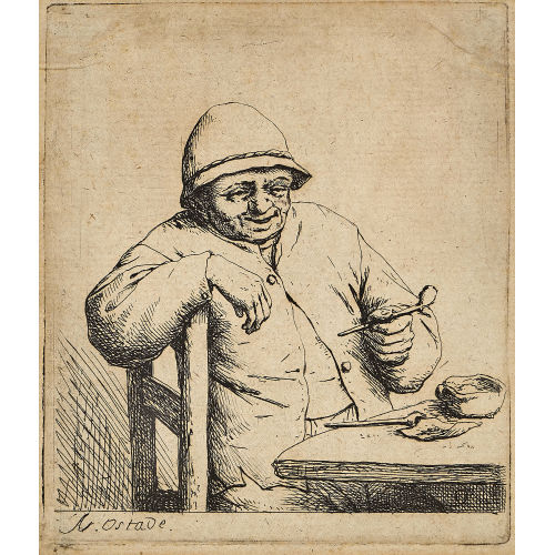 ADRIAEN JANSZ. VAN OSTADE : 'Der l�chelnde Raucher' (DOBIASCHOFSKY AUKTIONEN AG)