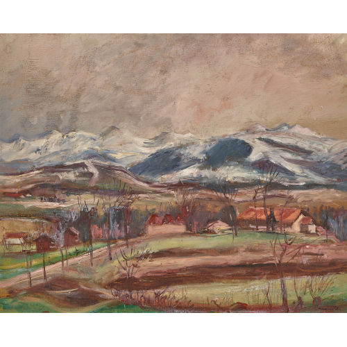 ARMAND NIQUILLE : Herbstlandschaft mit Bergkette (DOBIASCHOFSKY AUKTIONEN AG)