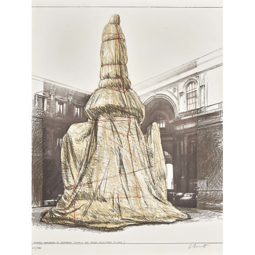 CHRISTO) CHRISTO (EIGTL. JAVACHEFF : 'Wrapped Monument to Leonardo' (DOBIASCHOFSKY AUKTIONEN AG)