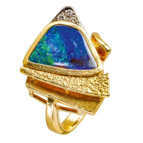 OPAL-BRILLANT-RING : (DOBIASCHOFSKY AUKTIONEN AG)