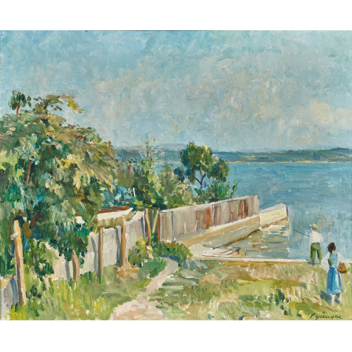 FERNAND GIAUQUE : 'L�ndte in Twann' (DOBIASCHOFSKY AUKTIONEN AG)