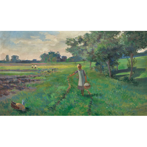 LOUIS CONSTANT GUILLAUME : Feldlandschaft mit Bauernm�dchen (DOBIASCHOFSKY AUKTIONEN AG)