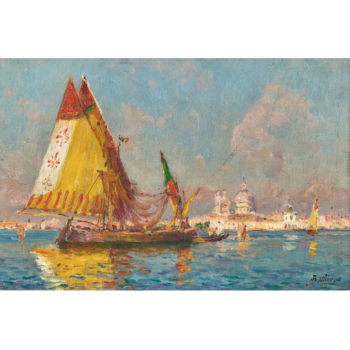 JEAN-BAPTISTE JOSEPH OLIVE : Segelschiff vor Venedig (DOBIASCHOFSKY AUKTIONEN AG)