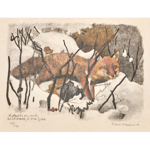 ROBERT HAINARD : 'Renard sortant du terrier' (DOBIASCHOFSKY AUKTIONEN AG)