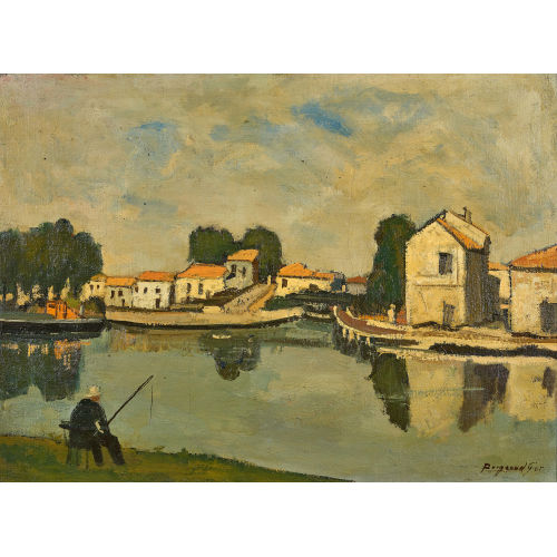 GEORGES BORGEAUD : 'Le p�cheur � l'Aigues-Mortes' (DOBIASCHOFSKY AUKTIONEN AG)