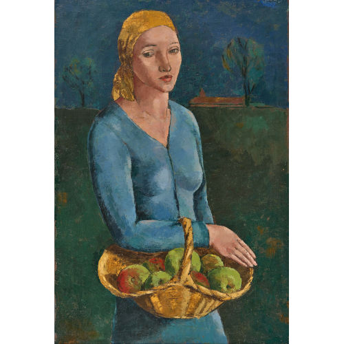 JEANNE) JANEB� (EIGTL. BARRAUD-PELLET : Junge B�uerin mit Apfelkorb (DOBIASCHOFSKY AUKTIONEN AG)