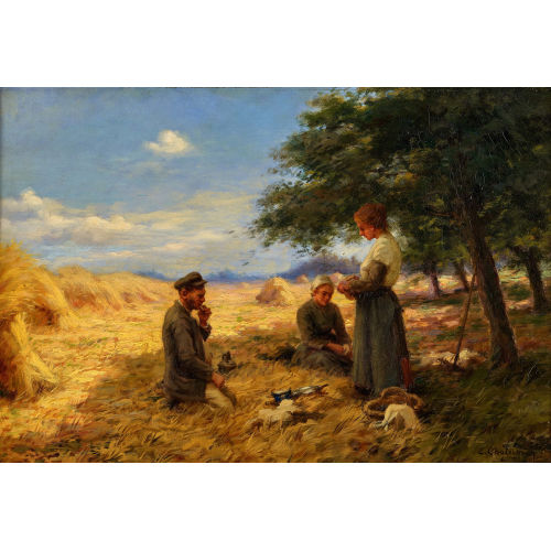 ERNEST CHATEIGNON : Rast bei der Ernte (DOBIASCHOFSKY AUKTIONEN AG)
