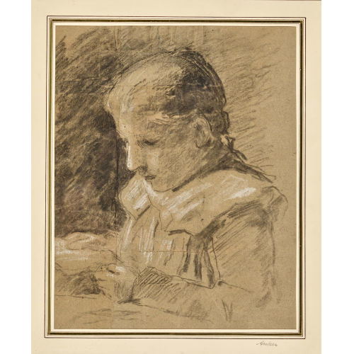 ALBERT ANKER : Lesendes M�dchen/Lesende alte Frau (DOBIASCHOFSKY AUKTIONEN AG)