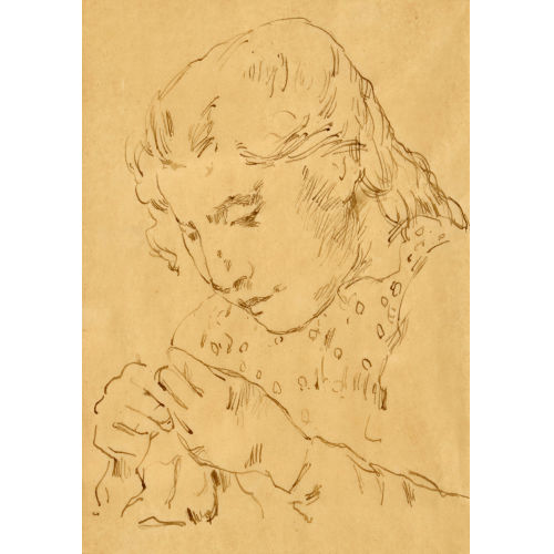 ALBERT ANKER : M�dchen mit Handarbeit (DOBIASCHOFSKY AUKTIONEN AG)