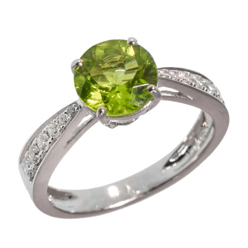 PERIDOT-DIAMANT-RING : (DOBIASCHOFSKY AUKTIONEN AG)