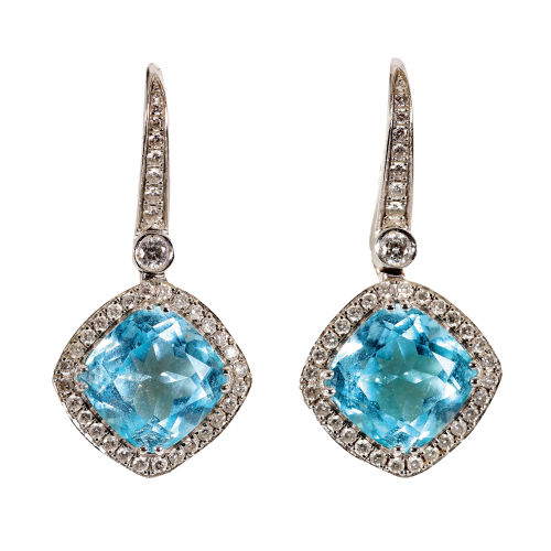 TOPAS-DIAMANT-OHRH�NGER : (DOBIASCHOFSKY AUKTIONEN AG)