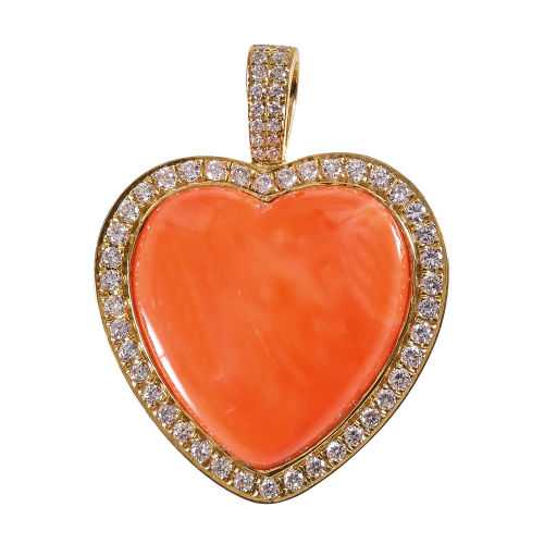 KORALLEN-DIAMANT-ANH�NGER : (DOBIASCHOFSKY AUKTIONEN AG)