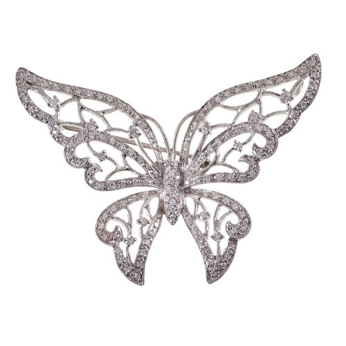DIAMANT-BROSCHE : (DOBIASCHOFSKY AUKTIONEN AG)