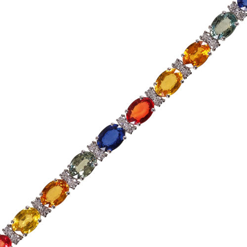 SAPHIR-DIAMANT-BRACELET : (DOBIASCHOFSKY AUKTIONEN AG)