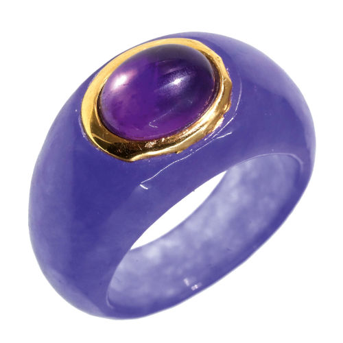 AMETHYST-JADE-RING : (DOBIASCHOFSKY AUKTIONEN AG)