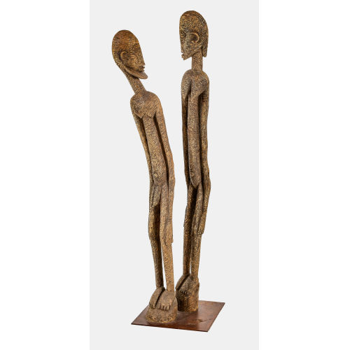 AFRIKANISCHE KUNST : Stehendes Figurenpaar (wohl Dogon) (DOBIASCHOFSKY AUKTIONEN AG)