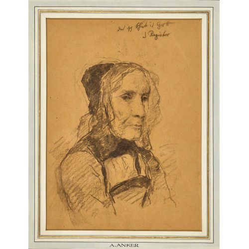 ALBERT ANKER : �ltere Dame mit Haube (DOBIASCHOFSKY AUKTIONEN AG)