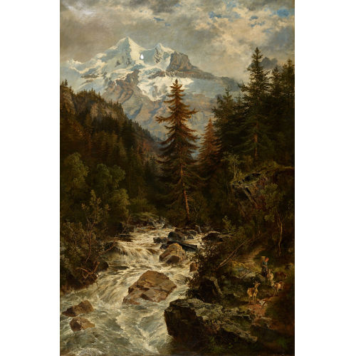 19. JH. SCHWEIZ : Blick auf Gross und Klein Doldenhorn (DOBIASCHOFSKY AUKTIONEN AG)