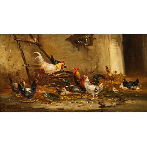 CLAUDE GUILLEMINET : Der H�hnerhof (DOBIASCHOFSKY AUKTIONEN AG)