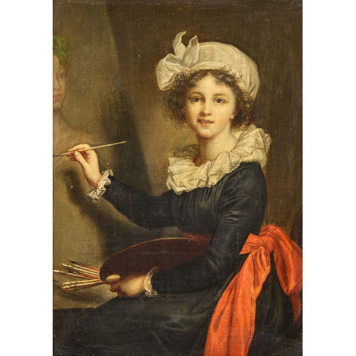MARIE LOUISE ELISABETH VIG�E-LE BRUN : Selbstportr�t mit Palette an der Staffelei (DOBIASCHOFSKY AUKTIONEN AG)