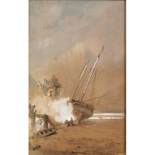 19. JH. ENGLAND : Stranded ship (DOBIASCHOFSKY AUKTIONEN AG)