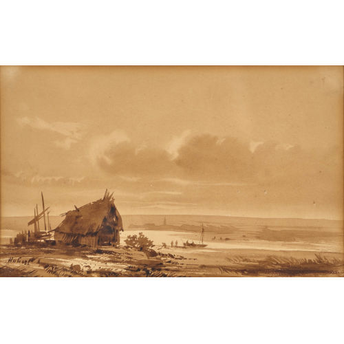 JEAN-BAPTISTE-LOUIS HUBERT : Seenlandschaft (DOBIASCHOFSKY AUKTIONEN AG)