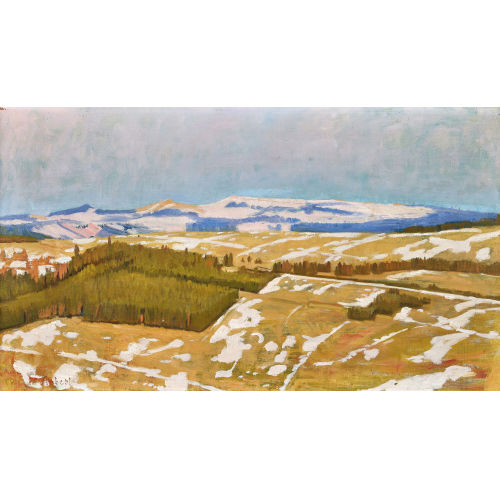 WILLIAM-VICTOR AUBERT : Schneeschmelze im Jura (DOBIASCHOFSKY AUKTIONEN AG)