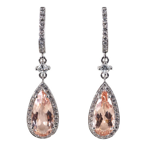 MORGANIT-DIAMANT-OHRH�NGER : (DOBIASCHOFSKY AUKTIONEN AG)