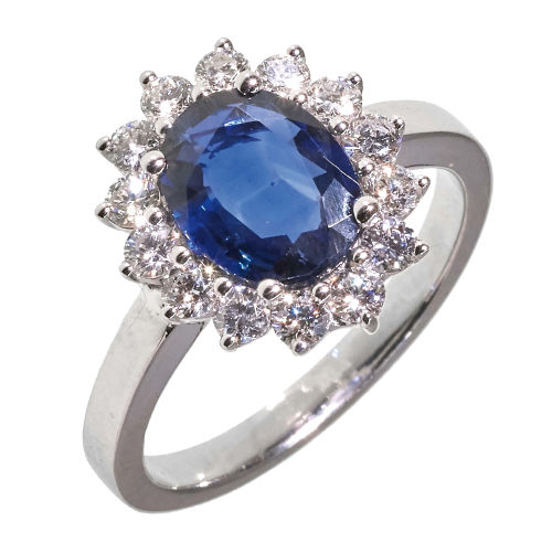 SAPHIR-DIAMANT-RING : (DOBIASCHOFSKY AUKTIONEN AG)