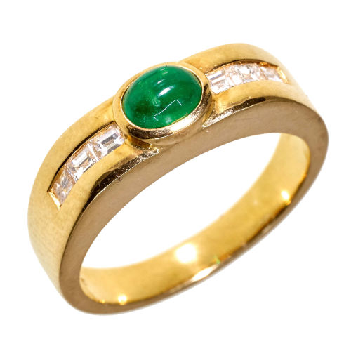SMARAGD-DIAMANT-RING : (DOBIASCHOFSKY AUKTIONEN AG)