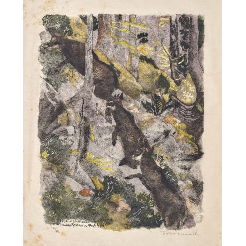 ROBERT HAINARD : 'Chamois grimpant en f�ret' (DOBIASCHOFSKY AUKTIONEN AG)