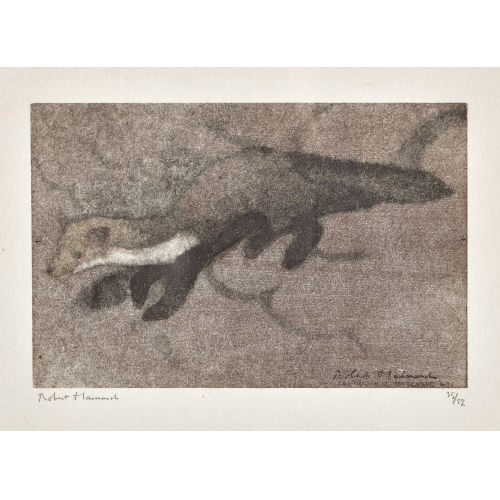 ROBERT HAINARD : 'Fouine au clair de lune sur le toit de la sacristie' (DOBIASCHOFSKY AUKTIONEN AG)