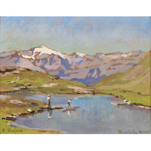 AUGUSTE FR�D�RIC DUFAUX : Bergsee bei Chandolin (DOBIASCHOFSKY AUKTIONEN AG)