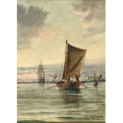 VILHELM VICTOR BILLE : Segelschiffe auf ruhiger See (DOBIASCHOFSKY AUKTIONEN AG)