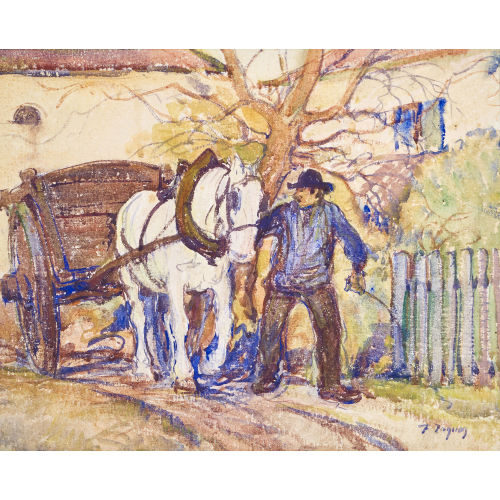 FRAN�OIS LOUIS JAQUES : Bauer mit Fuhrwerk (DOBIASCHOFSKY AUKTIONEN AG)