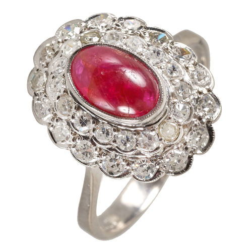 RUBIN-DIAMANT-RING : (DOBIASCHOFSKY AUKTIONEN AG)