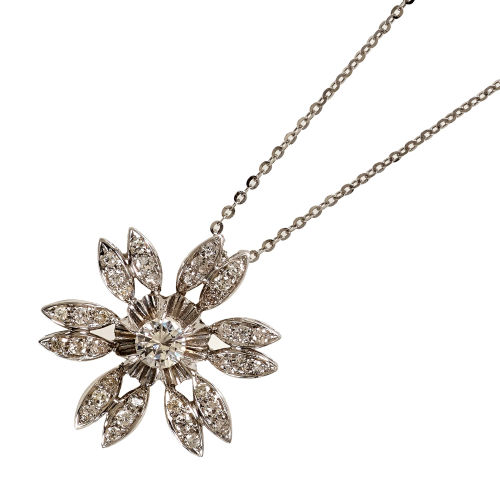 DIAMANT-ANH�NGER MIT KETTE : (DOBIASCHOFSKY AUKTIONEN AG)