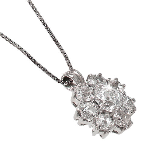 DIAMANT-ANH�NGER MIT KETTE : (DOBIASCHOFSKY AUKTIONEN AG)