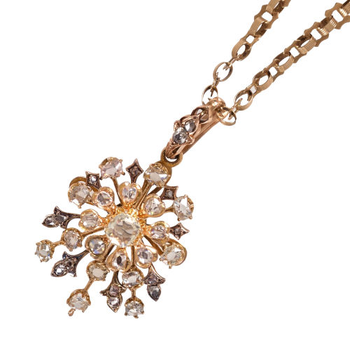 DIAMANT-ANH�NGER MIT KETTE : (DOBIASCHOFSKY AUKTIONEN AG)