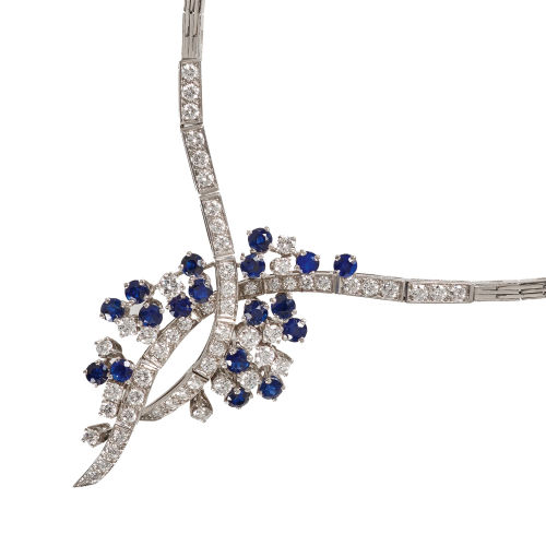 SAPHIR-BRILLANT-COLLIER : (DOBIASCHOFSKY AUKTIONEN AG)