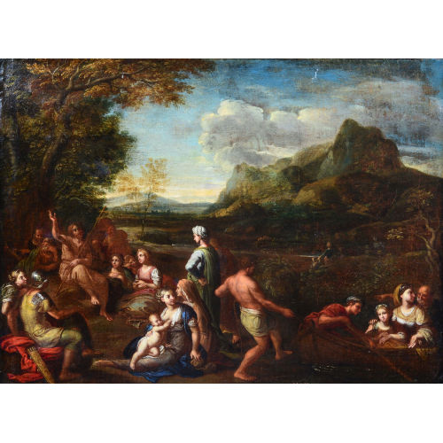 GIOVANNI BATTISTA MOLA : Die Predigt Johannes des T�ufers (DOBIASCHOFSKY AUKTIONEN AG)