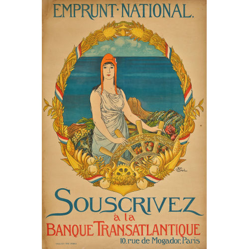 JEAN DROIT : 'Emprunt National Souscrivez � la Banque Transatlantique' (DOBIASCHOFSKY AUKTIONEN AG)