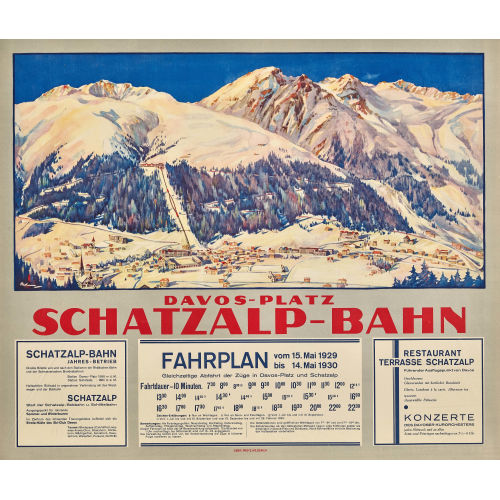 PHILIPP ARLEN : 'Davos-Platz - Schatzalpbahn' (DOBIASCHOFSKY AUKTIONEN AG)