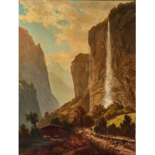 ARNOLD JENNY : Der Staubbachfall im Lauterbrunnental (DOBIASCHOFSKY AUKTIONEN AG)
