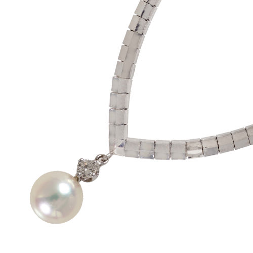 PERLEN-BRILLANT-COLLIER : (DOBIASCHOFSKY AUKTIONEN AG)