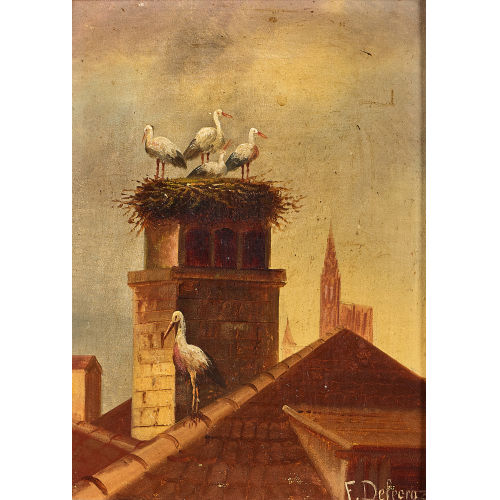 19./20. JH. FRANKREICH : St�rche im Nest (DOBIASCHOFSKY AUKTIONEN AG)
