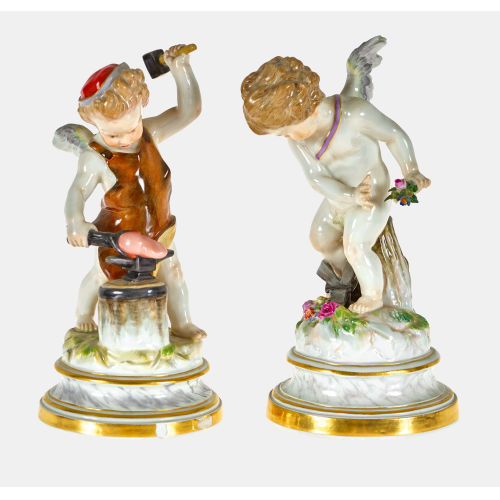PAAR FIGUREN : Meissen, um 1850-1924 (K�nigliche Porzellan Manufaktur) (DOBIASCHOFSKY AUKTIONEN AG)