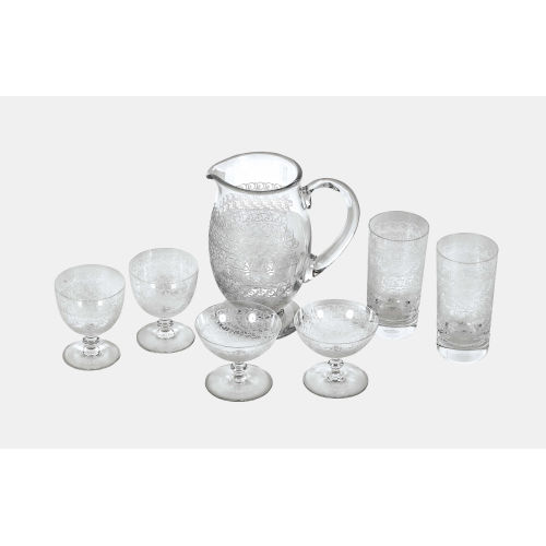 GL�SERGARNITUR : Lun�ville, 20. Jh. (Cristallerie Baccarat) (DOBIASCHOFSKY AUKTIONEN AG)