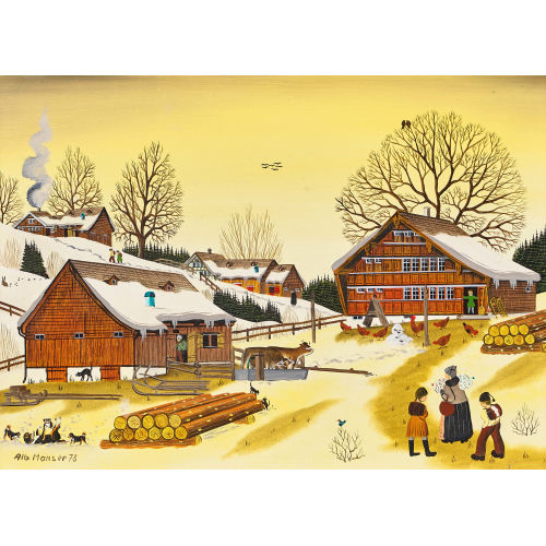 ALBERT MANSER : 'Spielende Hunde' (DOBIASCHOFSKY AUKTIONEN AG)