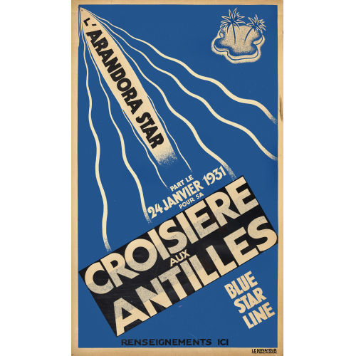 ANONYM : 'Croisiere aux Antilles - Blue Star Line 1931' (DOBIASCHOFSKY AUKTIONEN AG)